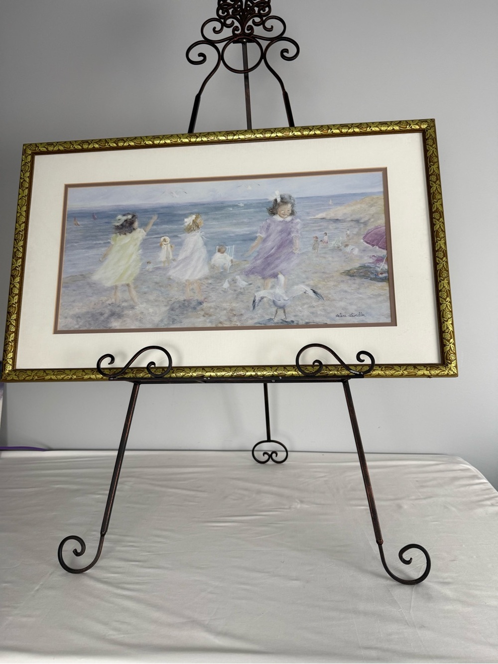 HELENE LEVEILLEE FRAMED ART
PRINT ON VACATION AT LAST
GIRLS BEACH SEAGULLS